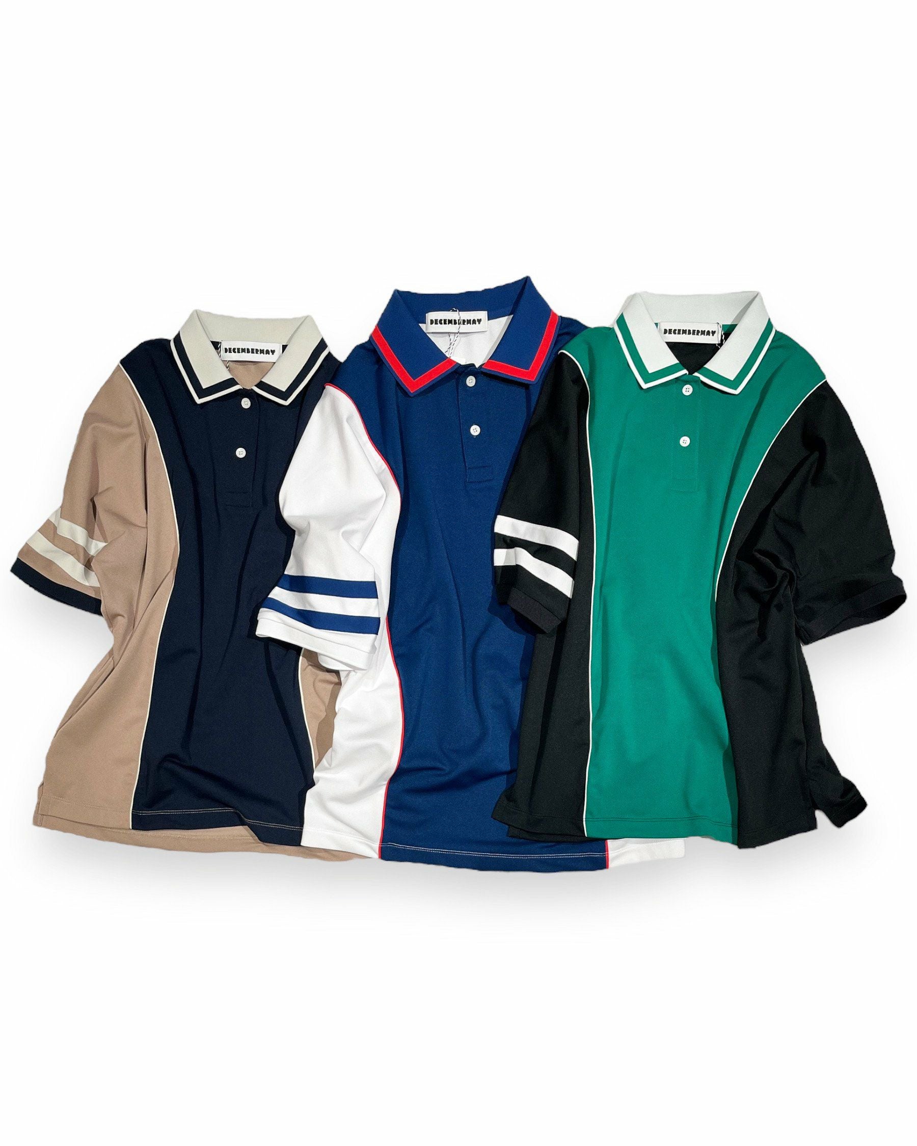 Bicolor Dolman sleeve polo / MAN | DECEMBERMAY