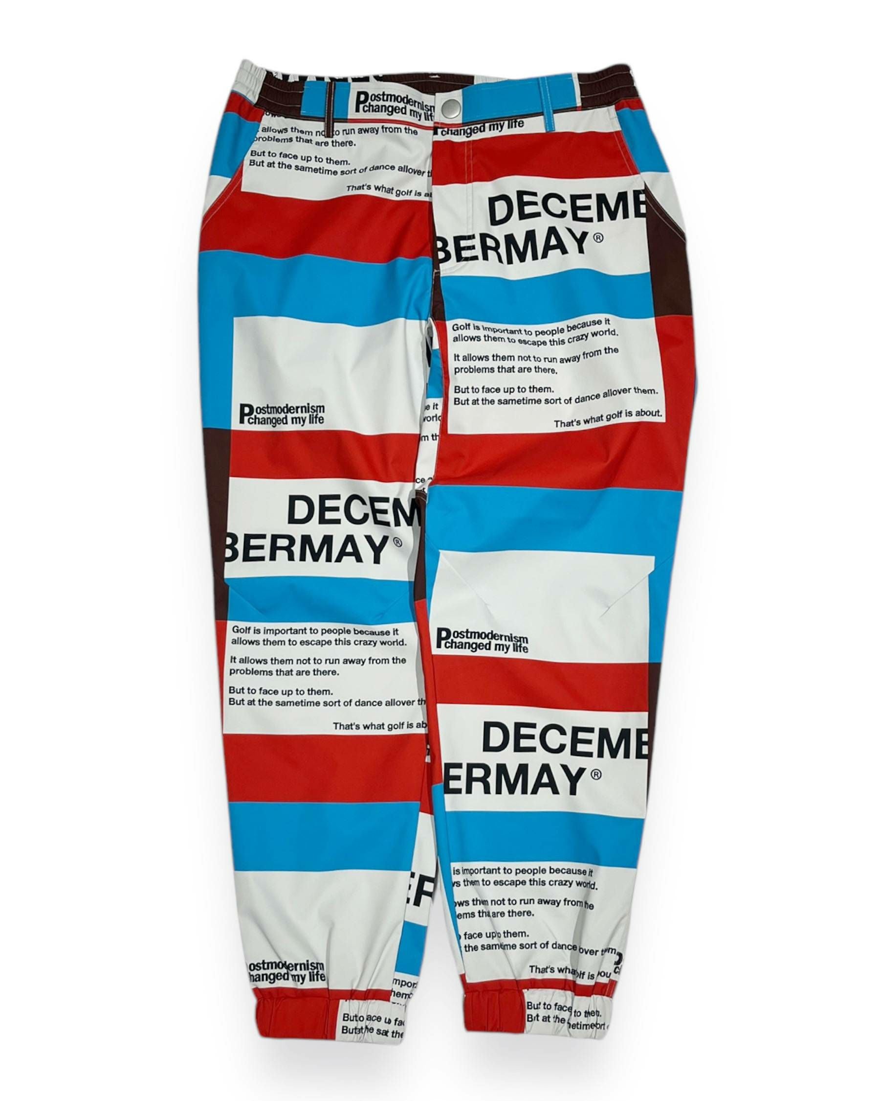 美品　DECEMBERMAY XL ブルーレッドパンツ Tricolor windproof pants / MAN | DECEMBERMAY