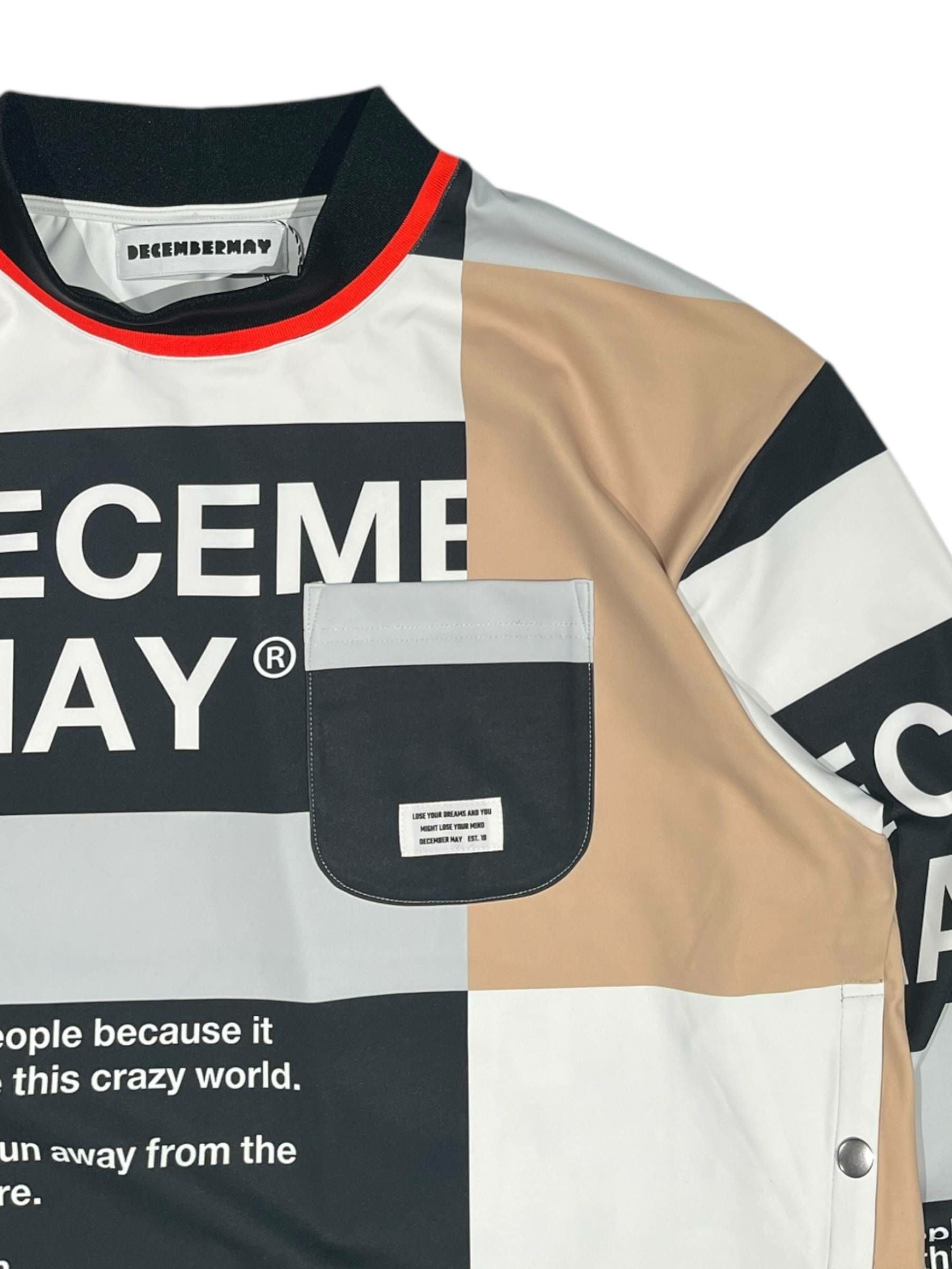 Tricolor Mock long Tee / UNISEX | DECEMBERMAY