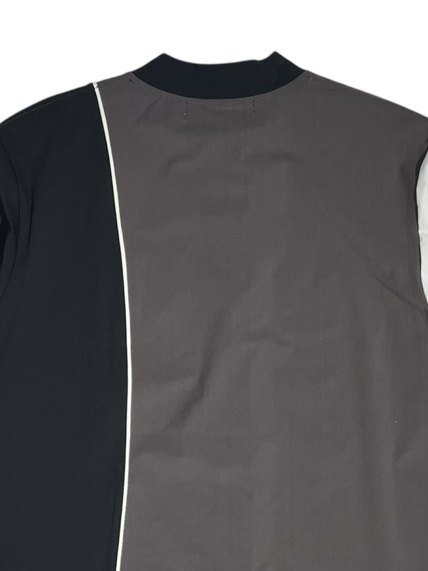 Bi-color logo mock neck half sleeve shirt/ WOMEN | DECEMBERMAY