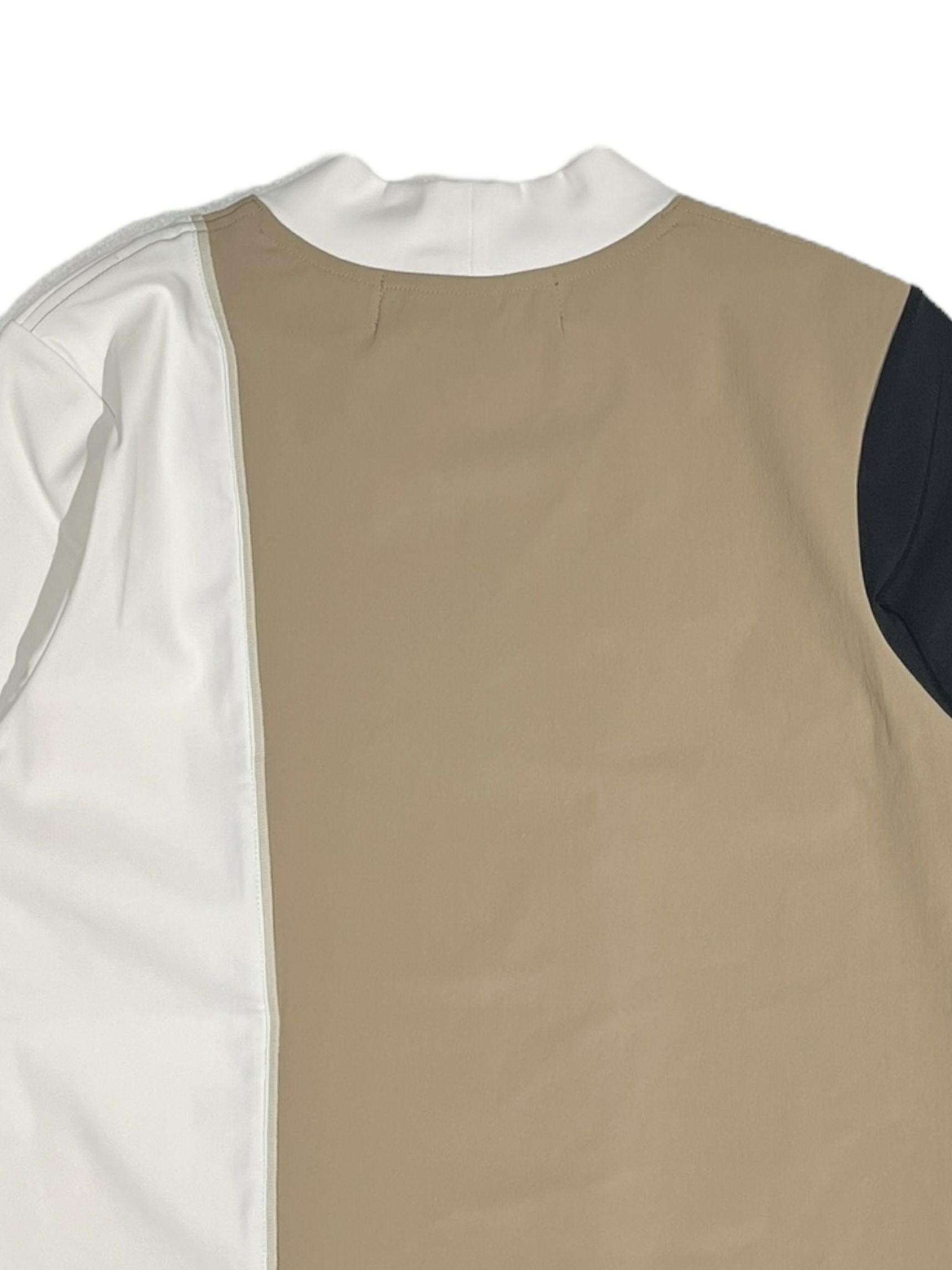 まま品 Bi-color logo mock neck half sleeve shirt/ WOMEN | DECEMBERMAY