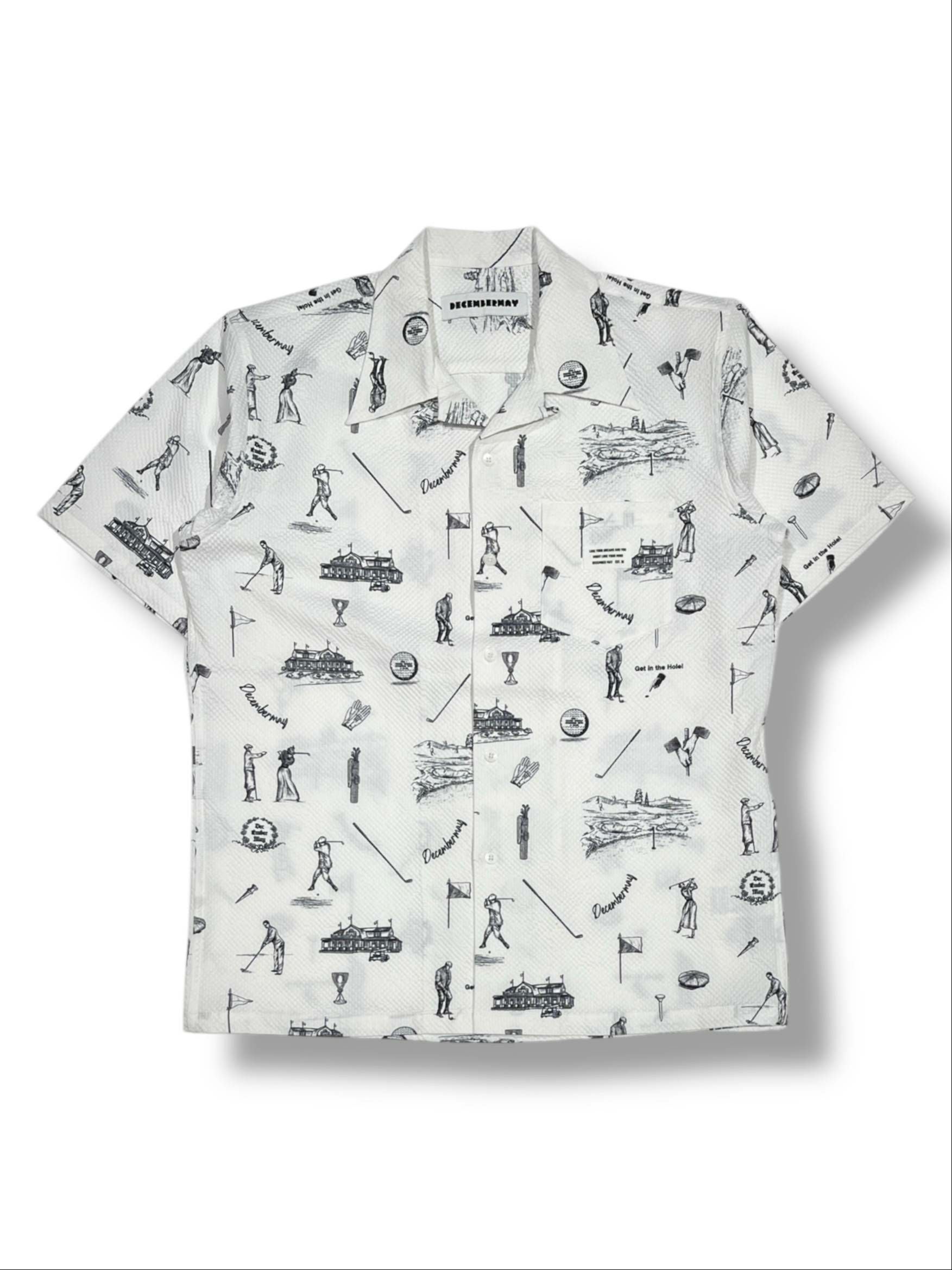 Vintagegolf seersucker shirt/ MEN | DECEMBERMAY