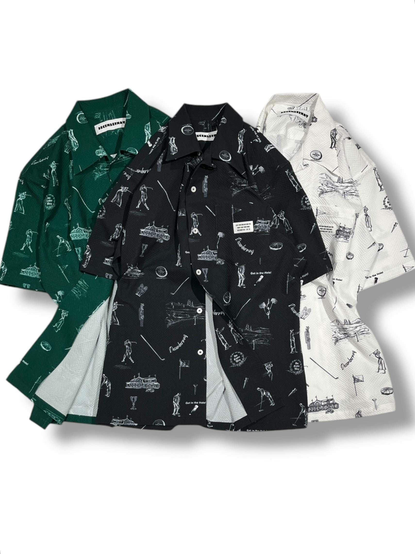 Vintagegolf seersucker shirt/ MEN | DECEMBERMAY