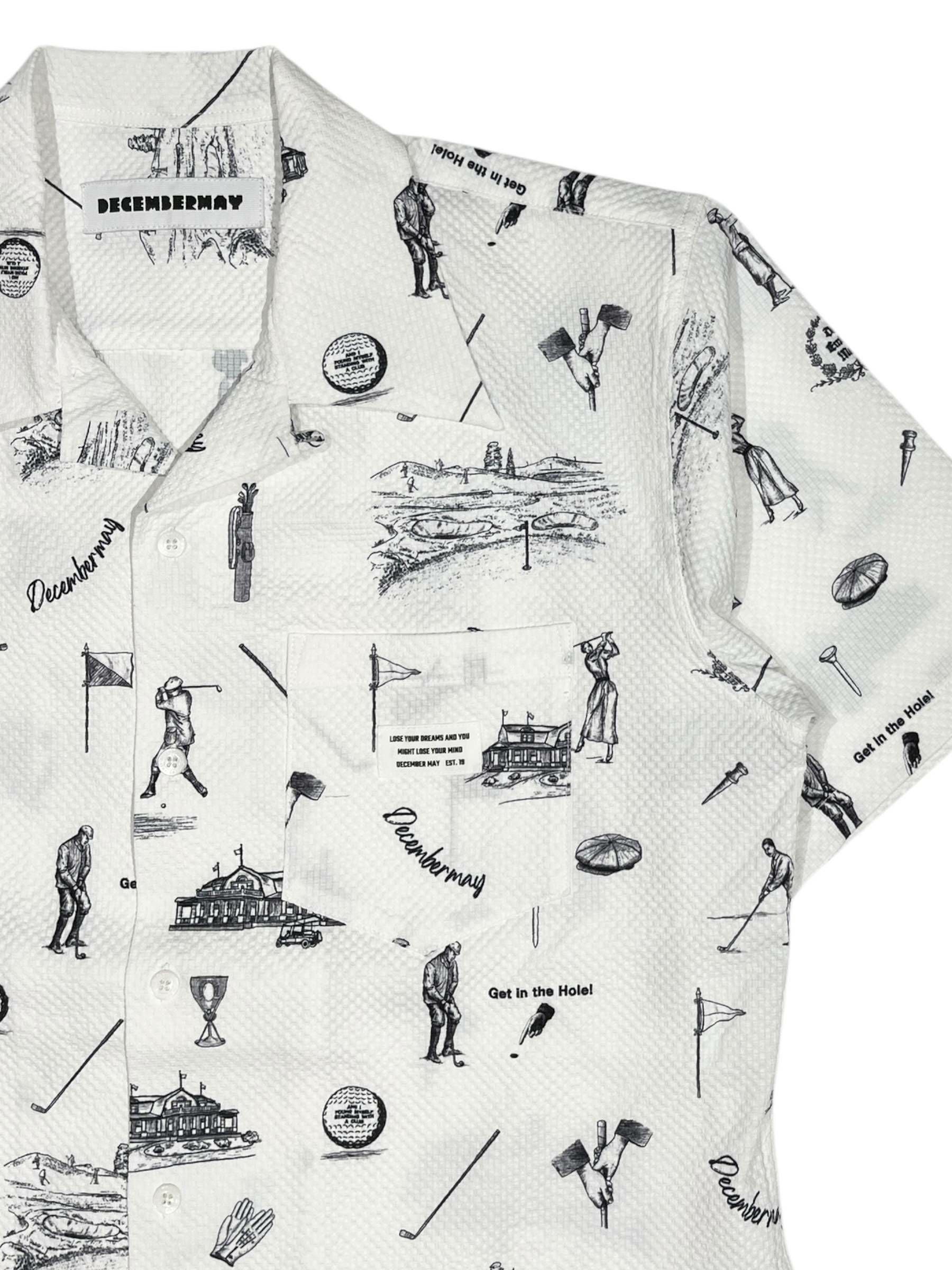 Vintagegolf seersucker shirt/ MEN | DECEMBERMAY