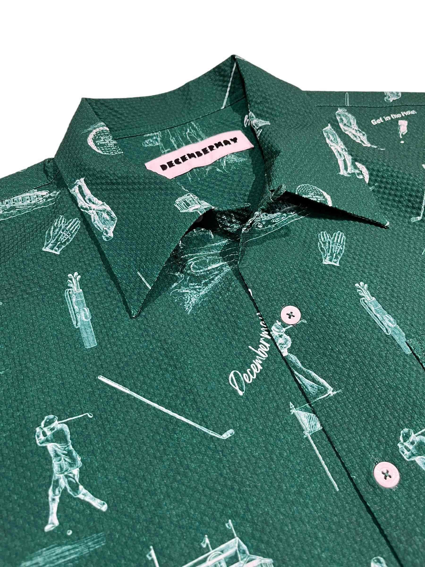 Vintagegolf seersucker shirt/ MEN | DECEMBERMAY