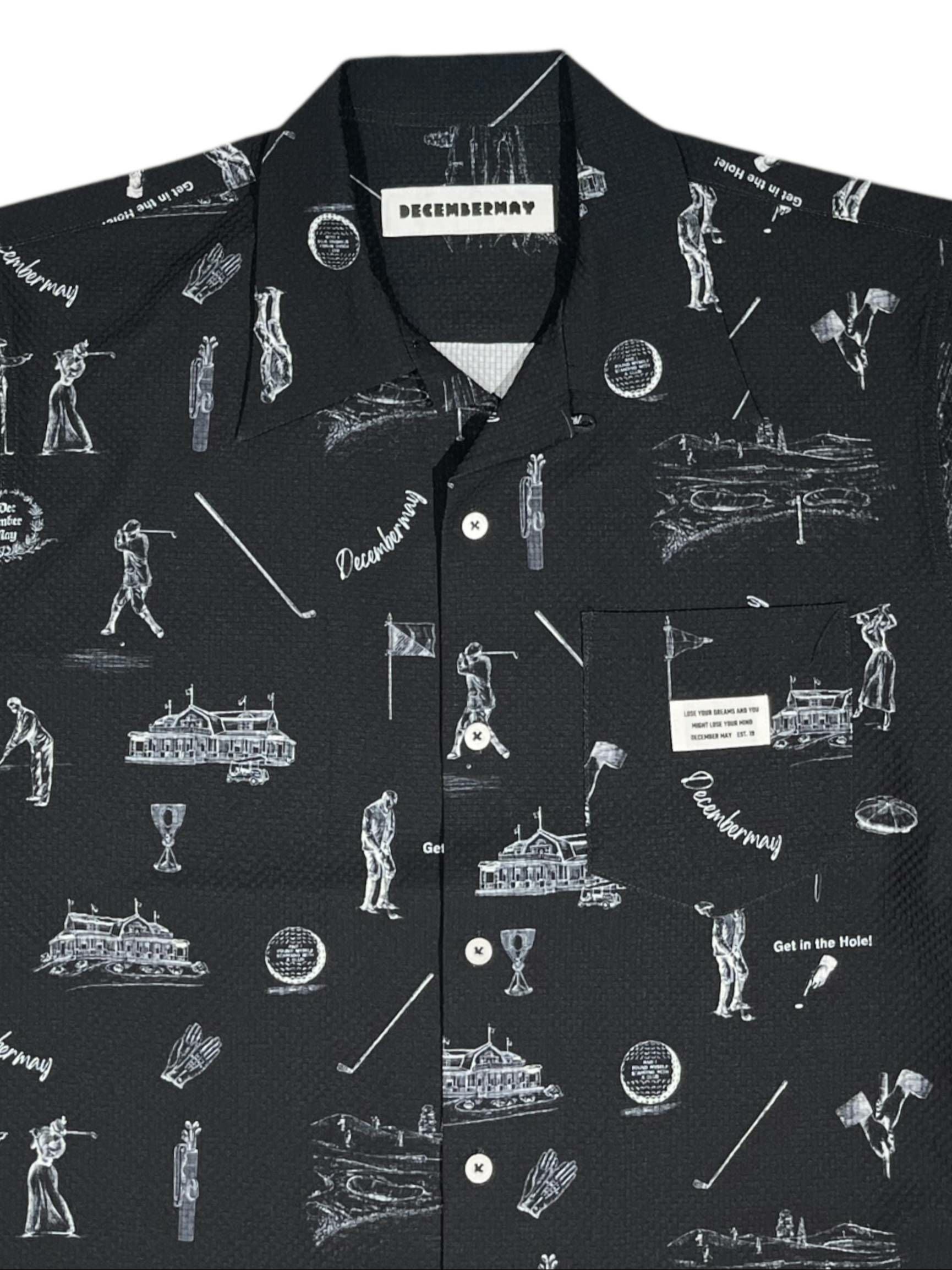 Vintagegolf seersucker shirt/ MEN | DECEMBERMAY