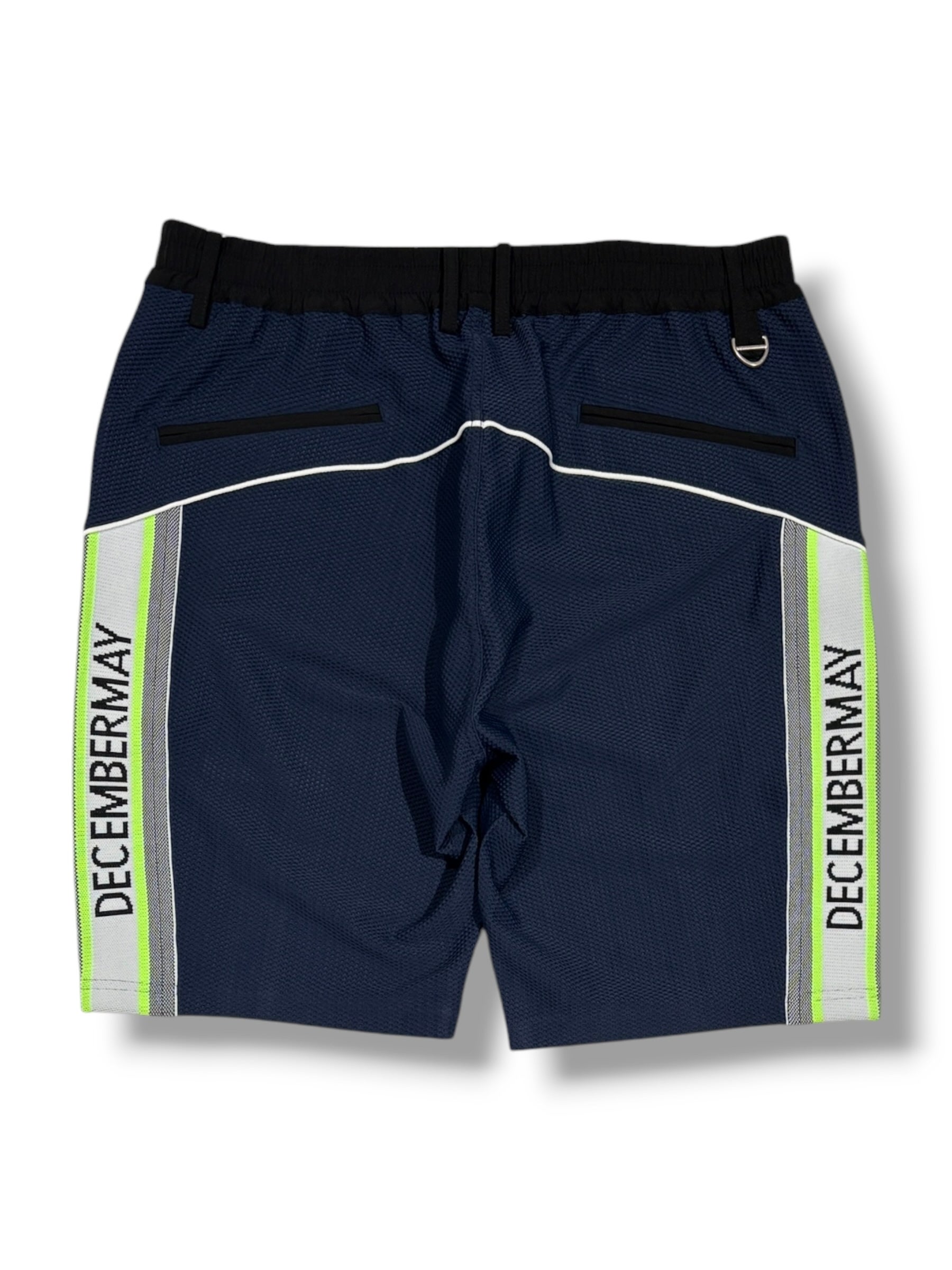 DECEMBERMAY メッシュ ショートパンツ ネイビー Coolness mesh × Rib shorts/ MEN | DECEMBERMAY