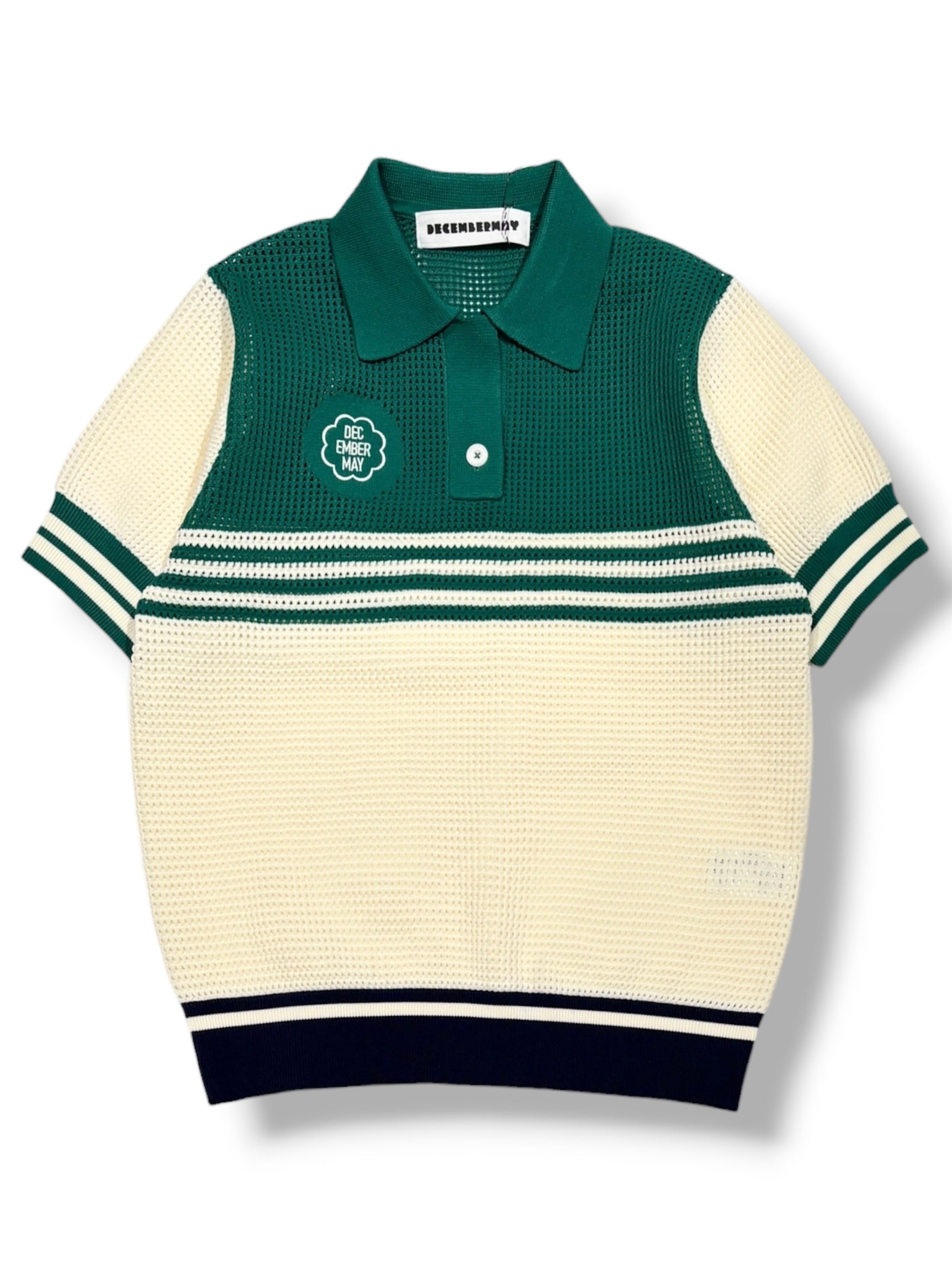 Mesh knit skipper polo/MEN | DECEMBERMAY