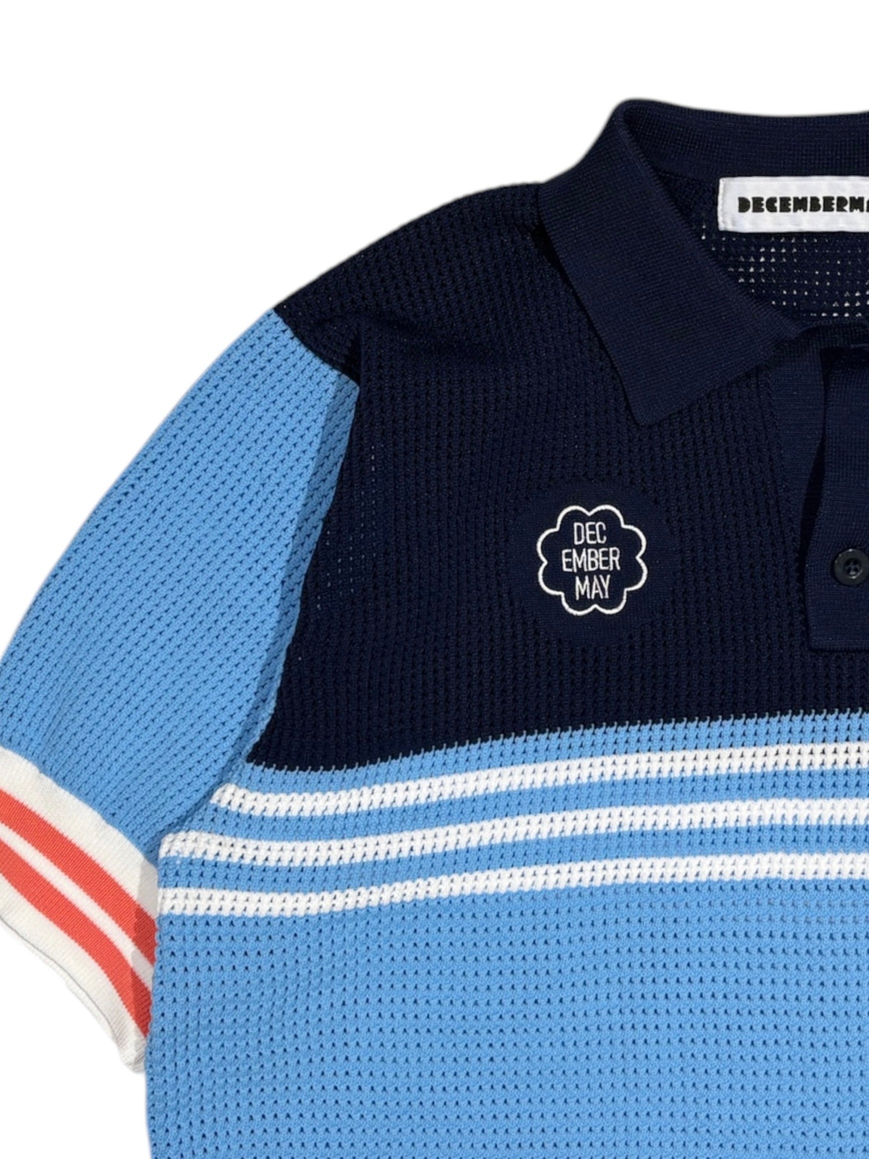 Mesh knit skipper polo/MEN | DECEMBERMAY