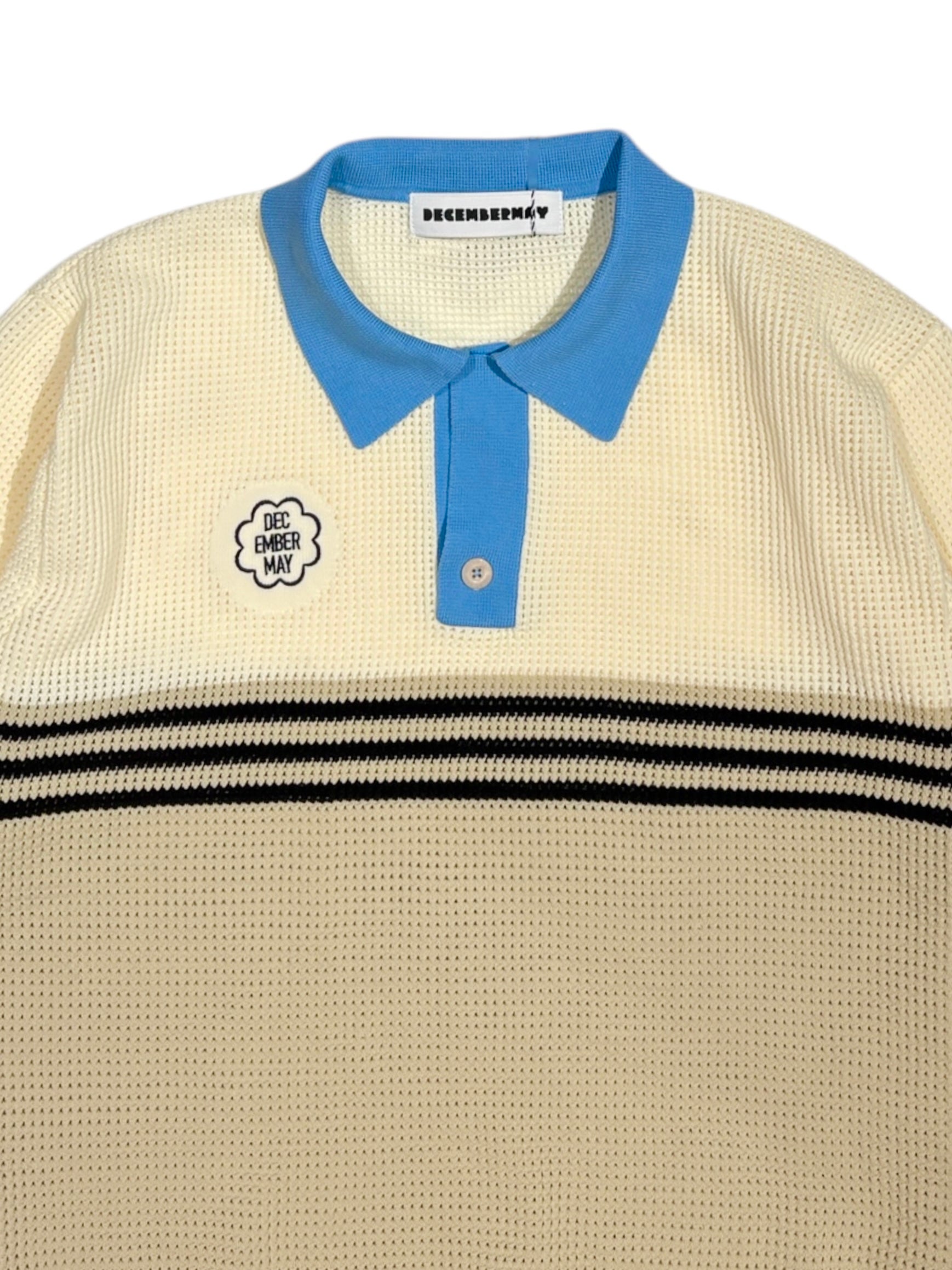 Mesh knit skipper polo/MEN | DECEMBERMAY