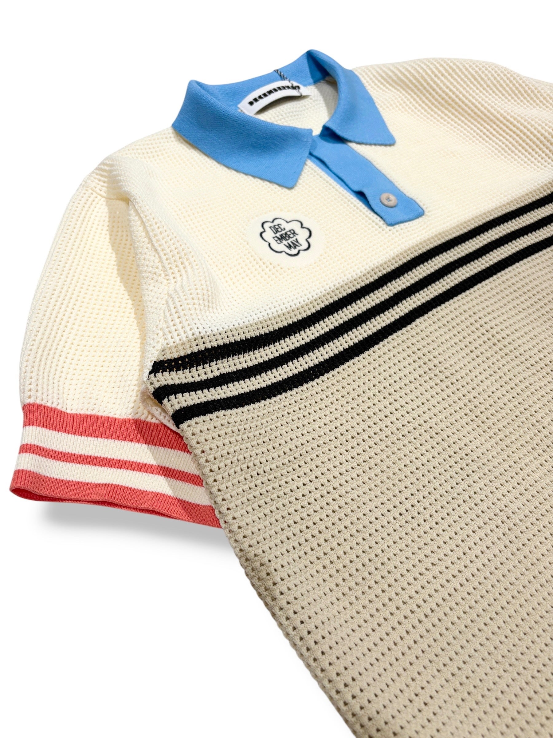 Mesh knit skipper polo/MEN | DECEMBERMAY