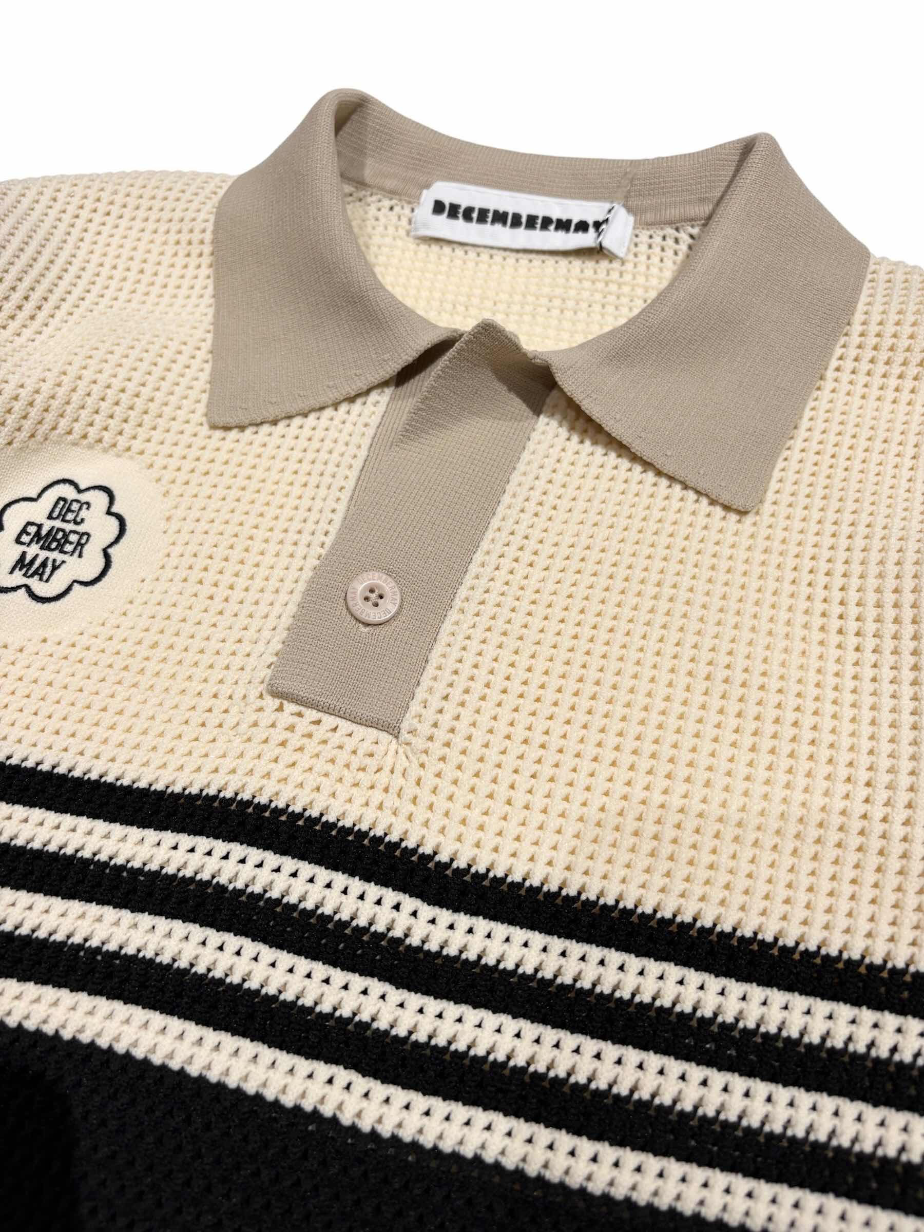 Mesh knit skipper polo/MEN | DECEMBERMAY